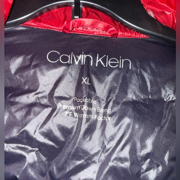 Calvin Klein Cherry Red Puffer Jacket - Picture 4 of 8